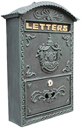 DITUDO Wandbriefkästen Briefkasten Für Die Wandmontage, Briefkasten Mit Edlem Logo Für Die Wandmontage, Briefkasten Für Den Außenbereich, Vintage-Villa-Briefkasten Für Den Innenhof Einer Villa