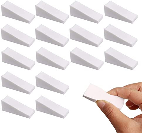 16pcs Nail Art Sponges,Make Up Wedges Cosmetic Wedges Nail Art Sponges Triangle Shape Foundation Beauty Tool,Triangle Make Up Sponges Cosmetic Sponge Wedges for Girls Women Beauty Tool(White)
