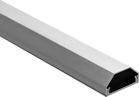 Schürberg Kabelkanal 750x50mm Aluminium Silber robuste Kabelführung Kabelabdeckung für bis zu 5 Kabel perfekt für die TV-Ecke | 40 Modelle zur Auswahl