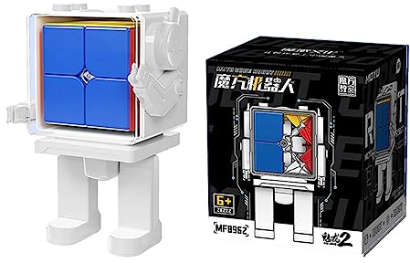 Gobus MoYu Cube Robot MFJS Cube Robot Twist Puzzle Cube (Meilong 2x2 Cube Robot Set with 2x2x2 cube + cube robot display box)