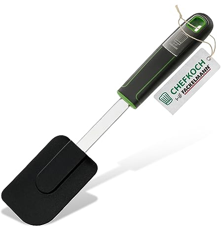 CHEFKOCH Teigschaber Premium – Abgerundete Kante um alle Teigreste zu entfernen – Hitzebeständig bis 230°C – Hochwertiges Silikon, Ideal für Teig & Gebäck