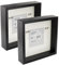 Ikea SANNAHED Deep 3D Box Square Photo Display Frames, Black, 25x25cm (13x13cm with mat), Wall/Tabletop, 604.591.18 - Set of 2