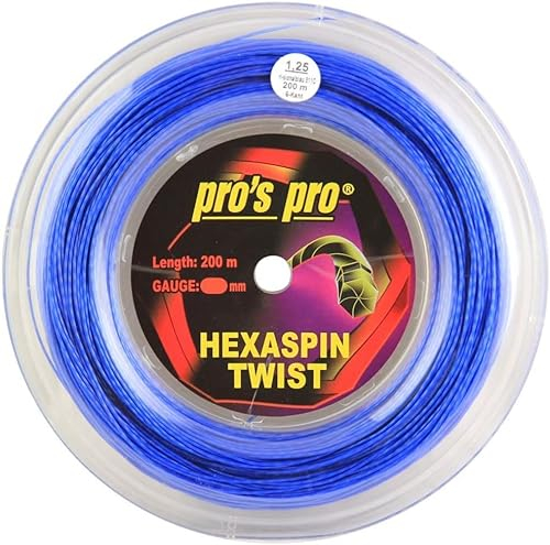 Generisch PROS PRO Hexaspin Twist - Cuerda de tenis (200 m, 1,30 mm), color azul