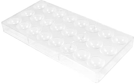 Luntfeiy 24 Trous Demi Chocolat Moule Polycarbonate - Barre Chocolat et Bonbons Fabricant - Moule à Pâtisserie