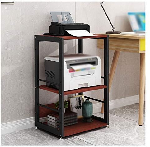 Soporte para Impresora 3 capas de pie impresora móvil soporte de fax ajustable Máquina de fax del estante escáner de la oficina de la oficina de la copiadora de la cafetería del estante de la cafeterí