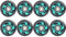 NBTRXWAFR Inlineskate-Rollen Rollschuh-Bremsrad Mit ABEC-9-Kugellagern, 72 Mm, 76 Mm, 80 Mm, 90 A, Hockey 8 Stück,Grün,80mm
