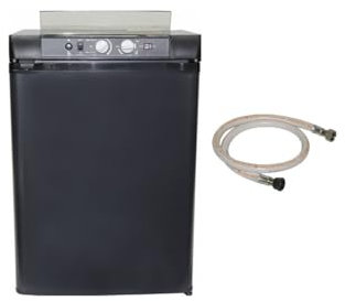 EZA Pack Réfrigérateur à Absorption 60L 3 Ways 12V 230V et Gaz Camping-car + Flexible Basse Pression 150 cm