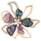 Strass Blume Brosche Pins Vintage Frauen Österreichische Kristall Elegante Blume Brosche Kleidung Zubehör Hochzeitsgeschenk Modeschmuck für Mama Frau