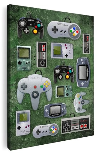 Artmazing | Gaming Nostalgi Bild bunt | S-Art Bilder | Deko für Wohnzimmer | Wandbild XXL