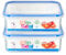 HOMESHOPA Plastic Airtight Food Storage Container, Leakproof Rectangle Container with Clip-Lock Lid, BPA Free Reusable Meal Prep Lunch Box Microwave Freezer & Dishwasher Safe (2 Pack, 900ml)