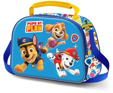 Paw Patrol La Patrulla Canina Play-Bolsa Portamerienda 3D, Azul, 25,5 x 20 cm
