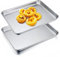 WhizNook Bandeja Horno Acero Inoxidable 23.5x17.5x2.5 cm, Bandeja de Horno Rectangular, Bandejas para Horno Antiadherente, Apta para Lavavajillas, Bandejas Horno, para Cocinar, Asar, Servir