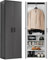 mokebo® Garderobenschrank o. Mehrzweckschrank 'Der Lange', Schuhschrank mit Kleiderstange, Flurschrank oder Aufbewahrungsschrank in 60x180x34 cm (B/H/T), aus Holz in Anthrazit
