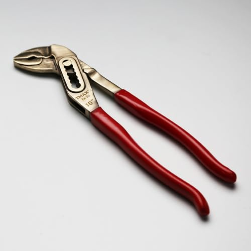 TMAX Funkenfreie 25,4 cm große Aluminium-Bronze, verstellbare Wasserpumpenzange, Alligator-V-Backen-Nut- und Federgelenk, funkenfreies Sanitärwerkzeug, funkenfreie Sicherheit, nicht magnetisch