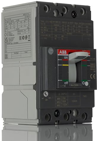 ABB XT1C 160 TMD 100-1000 3p F F Tmax XT 1C 160 Fixed 3 Pole, Front Terminals, Thermomagnetic Release (ABB1SDA067397R1)