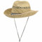 Lipodo Texas Strohhut Damen/Herren - Hut aus 100% Stroh - Sonnenhut hergestellt in Italien - Cowboyhut in S-XL - Westernhut mit Kinnband - Frühjahr/Sommer Natur XL (60-61 cm)