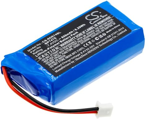 CS-SDE74SL Akku 850mAh Kompatibel mit [Dogtra] DA212, Edge RT Transmitter, Edge Transmitter, Edge TX Ersetzt BP74TE, BP74TE3P