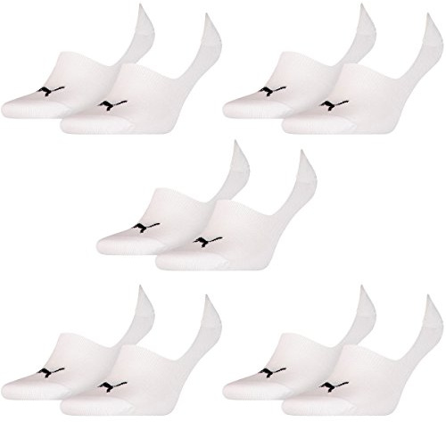 6 pair Puma Footie Invisible Socks Gr. 35-46 Unisex, color:300 - white, Socken & Strümpfe:35-38