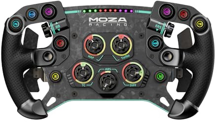 Moza Racing GS V2P Pele-Microfibra RS056 Noir Manche à air