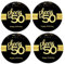 Sumerk 48 Stück Cheers to 50 Sticker große Flaschenaufkleber zum 50. Geburtstag Karten Versiegelungen 5 cm Runde Happy Birthday Party Favors Sticker