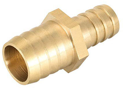 sourcing map Straight Brass Barb Fitting Reducer, Fit Hose ID 21mm to 15mm