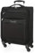 Roll Road Royce Valise Trolley Cabine Noir 40x55x20 cms Souple Polyester Serrure à combinaison 39L 2,1Kgs 4 roues Bagage à main
