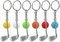 6 pcs Mini Balle De Golf Porte-clés Sac À Main Split Porte-clés Sport Cadeau D'anniversaire Golf Club Balle Porte-clés Sac À Dos Charme Sport Amant Décoration