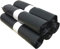 100 bolsas de basura de gran capacidad, 100 l, con enlaces deslizantes, ultra resistentes, antifugas, color negro opaco – 5 rollos de 20 bolsas
