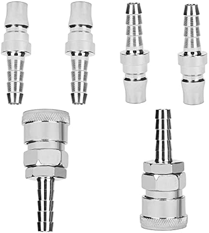 6 pcs Gas Connector, Male Female 8mm Gas Hose Nozzle Quick Release Gas Connector Caravan