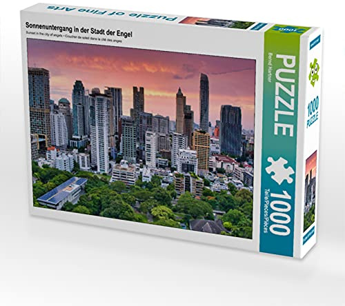CALVENDO Puzzle Sonnenuntergang in der Stadt der Engel | 1000 Teile Lege-Größe 64 x 48 cm Foto-Puzzle für glückliche Stunden