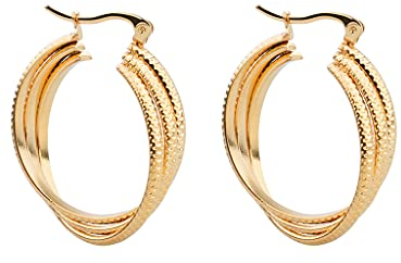 a little something® Ohrringe Bilk | Damen Ohrhänger mit 18 Karat Vergoldung (Gold & Roségold) | Inklusive nachhaltiger Geschenkverpackung mit FSC®-Zertifikat