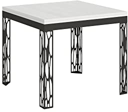 Itamoby, Ghibli Libra - Mesa extensible blanca fresno 90 x 90 cm alargada 180 cm