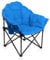 ALPHA CAMP Campingstuhl Faltbar, Strandstuhl Klappbar Leicht mit Becherhalter, Campingstuhl mit Tragetasche für Outdoor, Moonchair bis 150kg, Blau