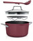 Ninja CW202RD Foodi NeverStick PossiblePot, Premium Set with 7-Quart Capacity Pot, Roasting Rack, Glass Lid & Integrated Spoon, Nonstick, Durable & Oven Safe to 500°F, Cherry Tart