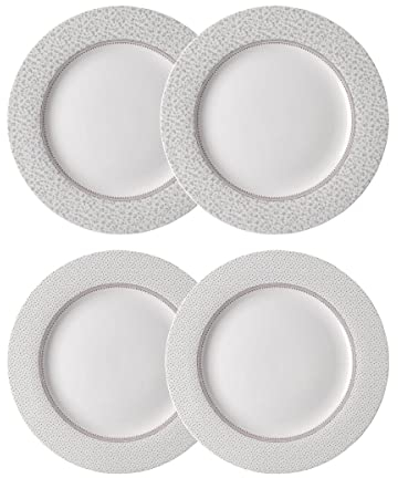 Laura Ashley Wild Clematis Collectables Geschenkset 4 Teller flach 26 cm Porzellan