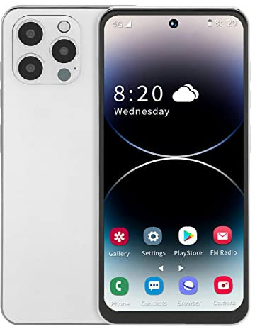 Dpofirs I14 ProMax Unlocked Android 12 Smartphones, 4G GSM Phone Unlocked Cell Phones 4GB RAM 128GB ROM 4000mah Unlocked Cellphone with 6.7 inches HD+ Large Screen(White)