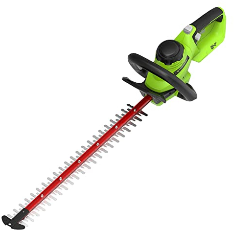 Greenworks Cortasetos a Batería 24V GD24HT61 Cuchillas de Doble Acción 61 cm, Corta Ramas y Tallos de Hasta 25.4 mm Grosor, 3200 spm, sin Batería ni Cargador, 3 Años de Garantía