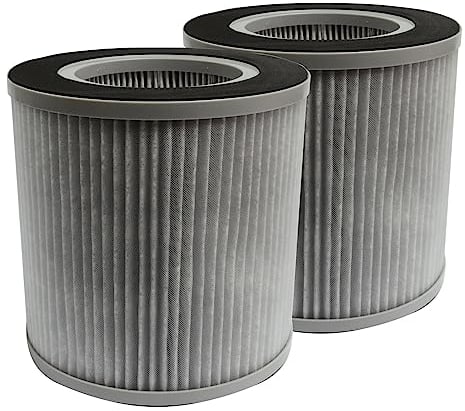 PUREBURG Filtros HEPA de repuesto compatibles con purificador de aire Proscenic A8, filtración H13 de 3 etapas, carbón activado de alta eficiencia, limpieza de aire, polvo, COV, pelo de mascotas,
