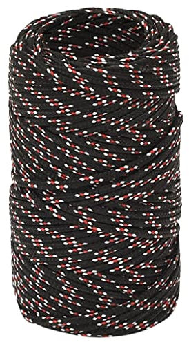 vidaXL Bootsseil Ankerleine Festmacher Tauwerk PP Leine Seil Tau Polypropylenseil Geflochten Flechtleine Schwarz 2mm 500m Polypropylen