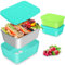 Oyrlize 4Pack Stainless Steel Snack Containers (18oz/1.6oz) - Reusable Small Lunch Boxes with Leakproof Metal Mini Bento Box & Dip Containers