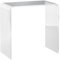 HOMCOM U-förmiger Beistelltisch aus Acryl, Moderner Beistelltisch mit glatten Kanten und abgerundeten Ecken, 53,5x30,5x53,5 cm, Transparent