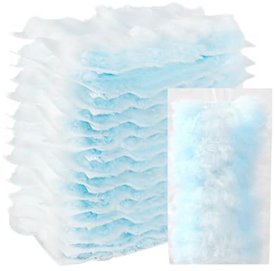 Lot de 15 plumeaux de rechange électrostatiques pour plumeau - Convient pour meubles, voitures, couvertures (bleu et blanc) (15 cm)