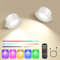 Euakee Lampada da Parete Interno 2Pcs, Lampada da Parete Con Telecomando & Batteria Ricaricabile, Lampada Led Per interni Con Controllo A Sfioramento, per Cameretta Cucina Soggiorno (Bianco)