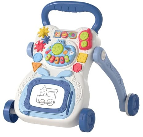 Chipolino Lauflernwagen Funny Games, Tasten, Musik, Telefon, Piano, Zeichenbrett, Farbe:blau