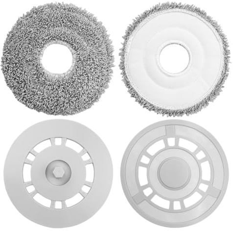 Pack of 2 Mop Cover Replacement Parts Accessories for Dreame L10 Ultra / L10S Pro / L10S Ultra / L10S Pro Ultra / L10 Prime / X20 Pro Robot Vacuum Cleaner, Washable Microfibre Mop Pad
