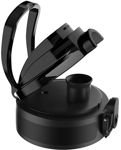 GOPPUS Coperchio con beccuccio con manico (senza cannuccia), adatto solo per bottiglie d'acqua GOPPUS da 420 ml, 550 ml, 1000 ml, 1200 ml/1.134 g, coperchio aperto con una mano e coperchio antipolvere
