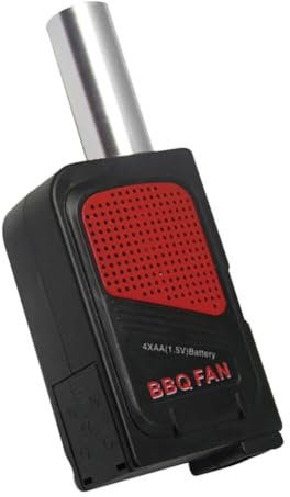 Slakerbe Grill Fön, Tragbares Elektrisches Handheld Grill Luftgebläse BBQ Ventilator Batteriebetriebener Grillfön für Feuer Bälge Camping Picknick Kochen im Freien, Typ 1