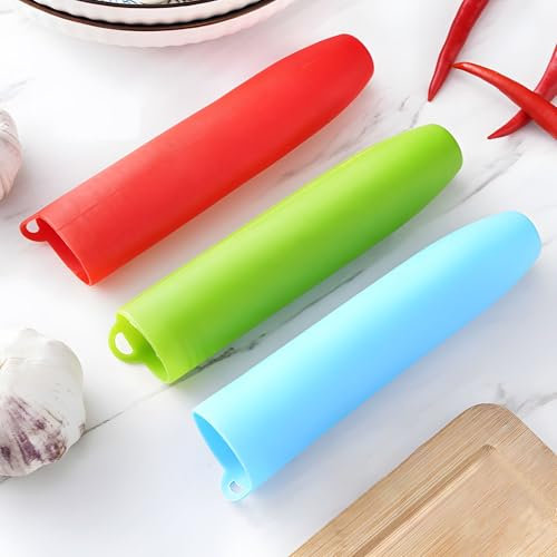 Silicone Garlic Peeler Tube- Garlic Roller Peeling Tube Tool Garlic Odorfree Peel Garlic Easy Roll Tube Useful Kitchen Gadgets (3 Pack)