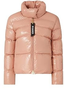 Pinko Mirco Caban Crystal Nylon avec couette pour femme, Poudre, 34