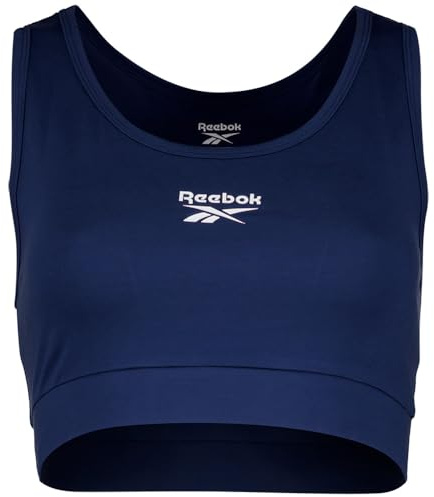 Reebok Damen Piper Scoop Neck Small Logo Bra Top Bustier